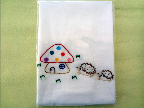 刺繍ふきん ハリネズミ みやぎセルプ協働受注センター